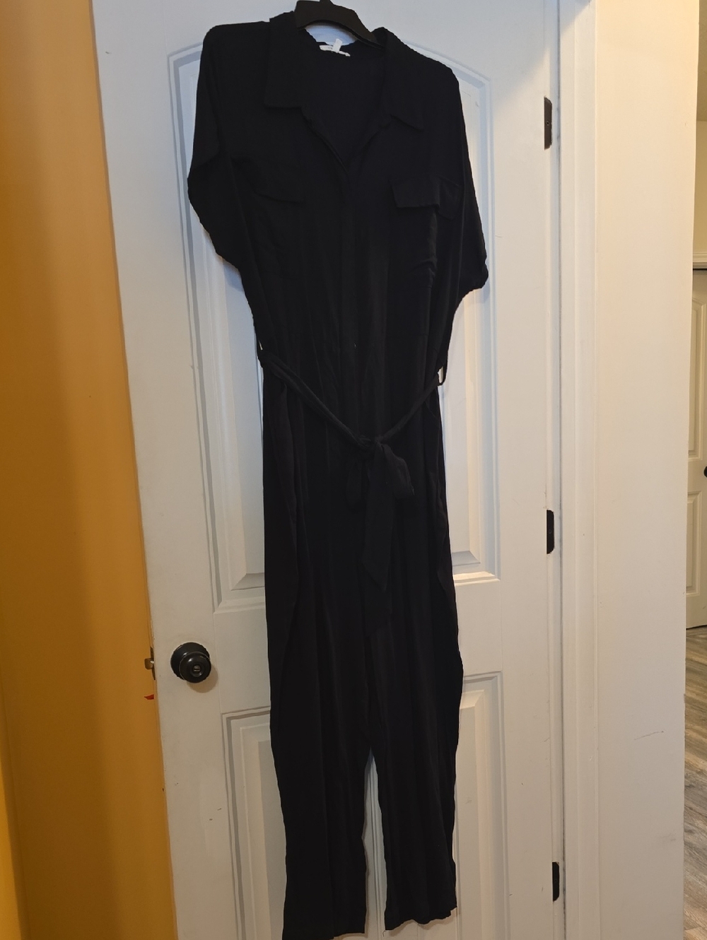 Maurices Black Utility Jumpsuit with Tie Waist